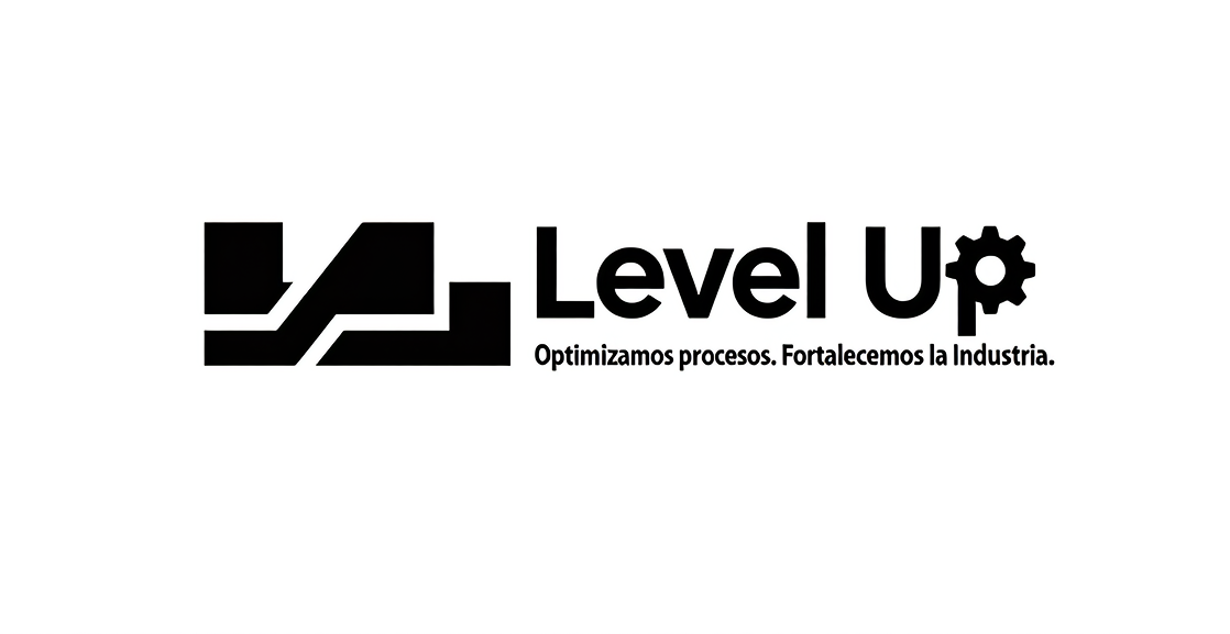 logo level up fondo blanco